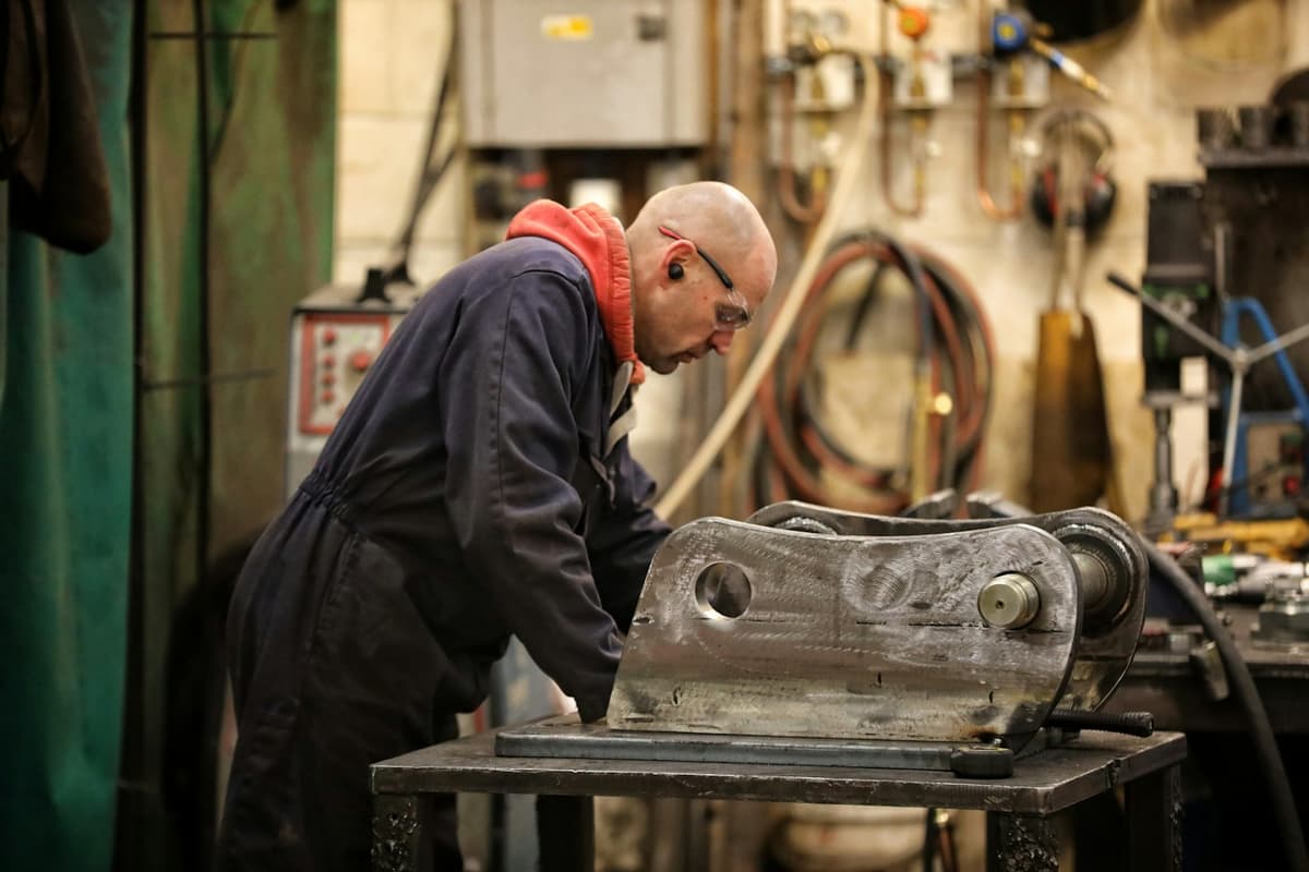 A machinist at work